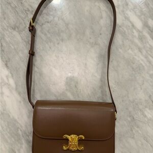 Chocolate Brown Leather Shoulder Bag